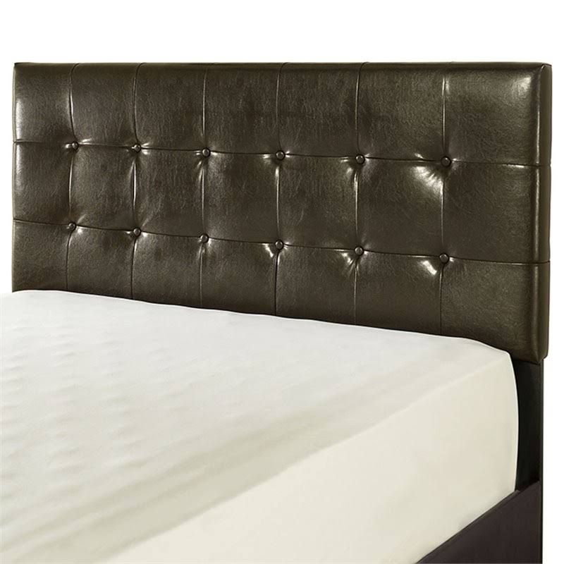 Faux Leather Tufted King California King Headboard in Brown A163949