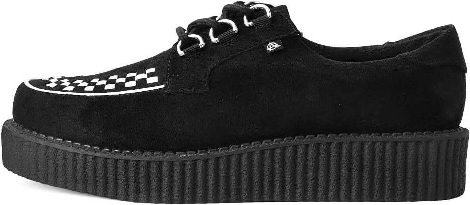 Black Faux Suede Creeper Shoes Q903493