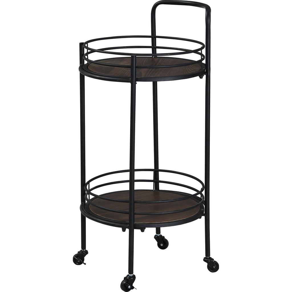 Industrial Black Round Bar Cart P758