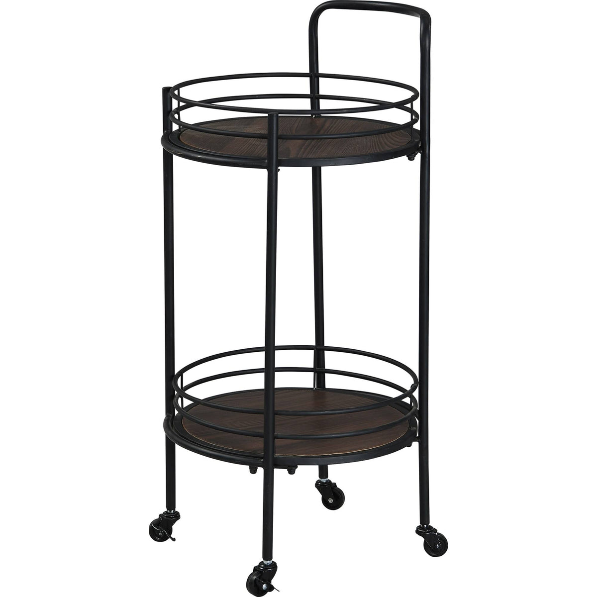 Industrial Black Round Bar Cart P758
