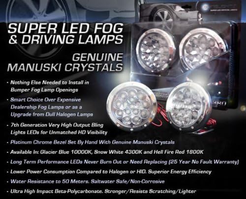 Blue LED Fog Lights Kit T9511