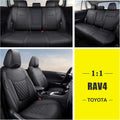 Pu Leather Car Seat Covers Full Set Black A46501