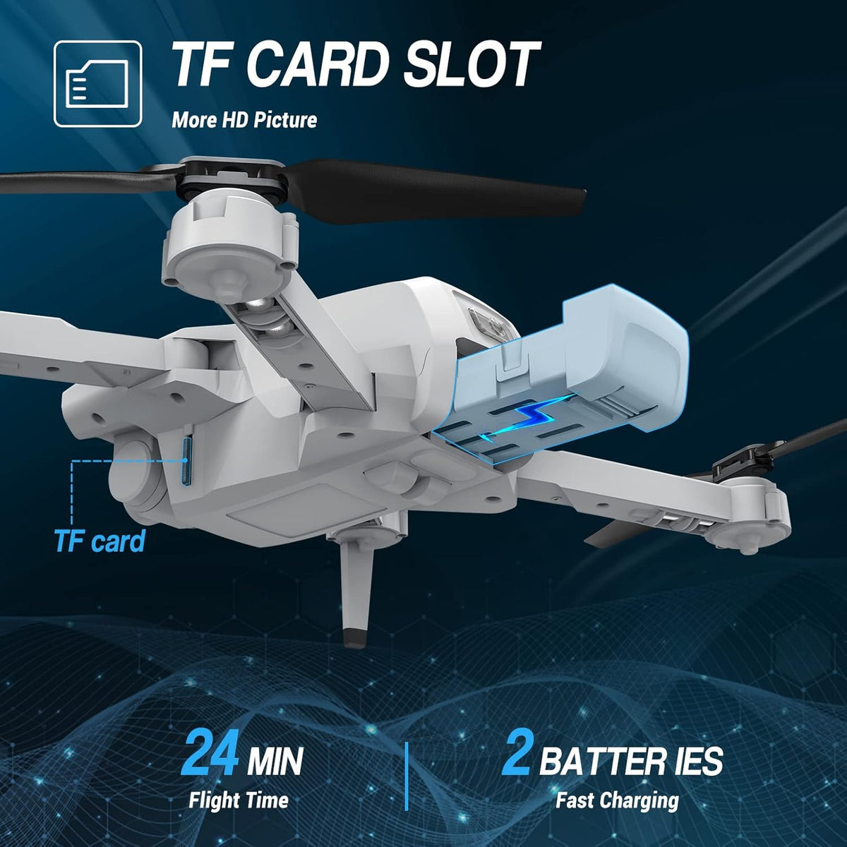 HD 1080P FPV Foldable RC Quadcopter Drone with Camera I3810