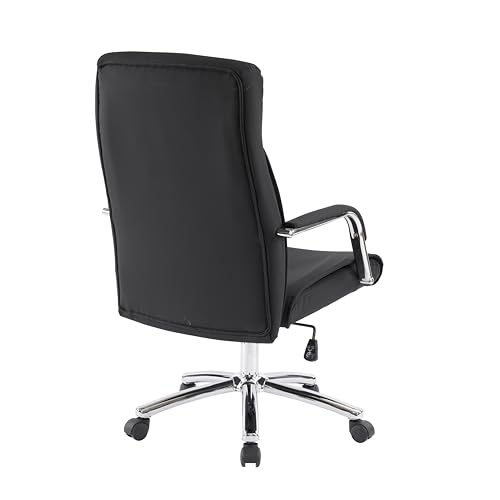 Faux Leather Adjustable Swivel Desk Chair with Gold Legs and Armrests L203235
