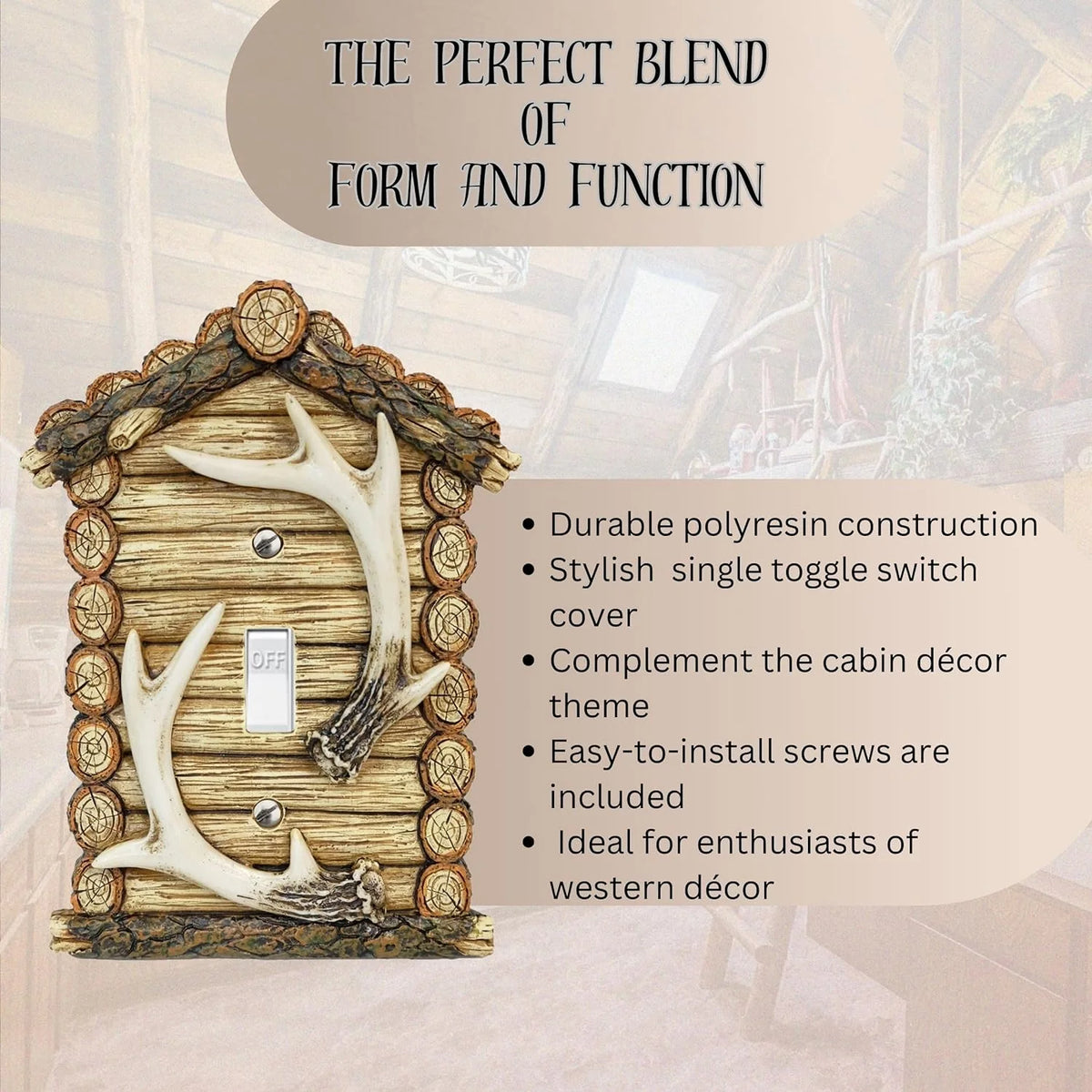 Rustic Single Toggle Switch Cover U79966