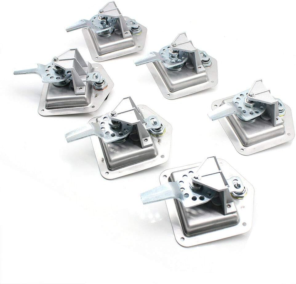 6Pcs Stainless Steel T-Handle Lock Tool Latch with Keys H114