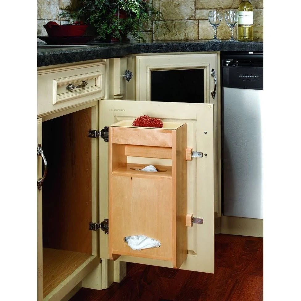 Natural Wood Grocery Bag Holder M28888