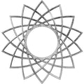 34x22OD x 13 1/8x22ID x 1x22P PVC Pierced Ceiling Medallion B109021