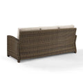 Sangria/Weathered Brown Outdoor Wicker Sofa L571097