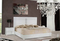 White Gloss Finish Queen Platform Bed Q66108