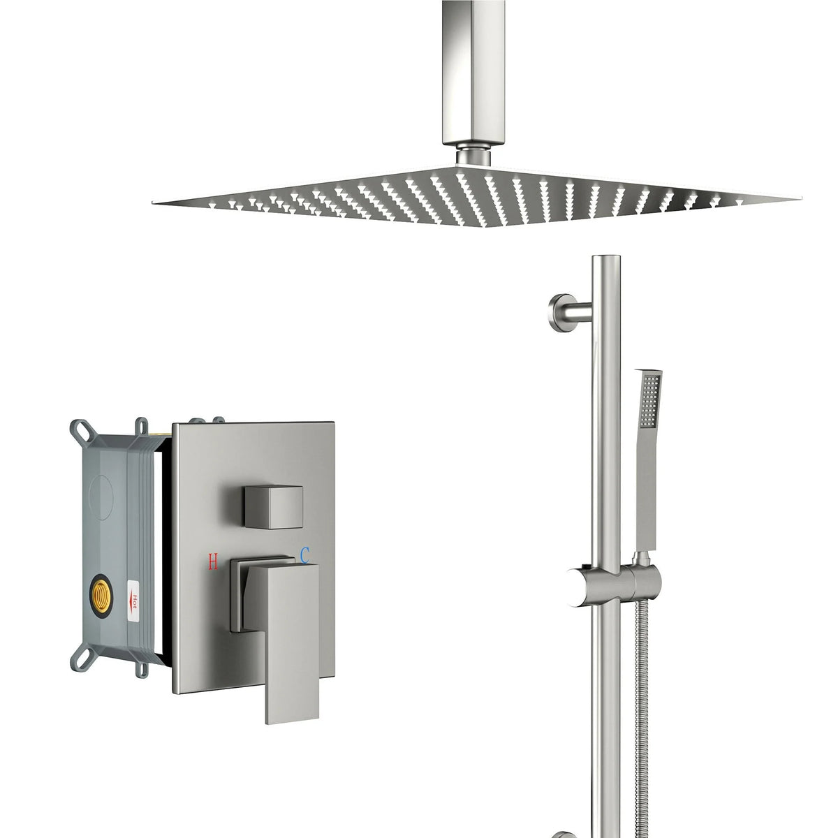 16" Rain Showerhead Shower System with Slide Bar J351724