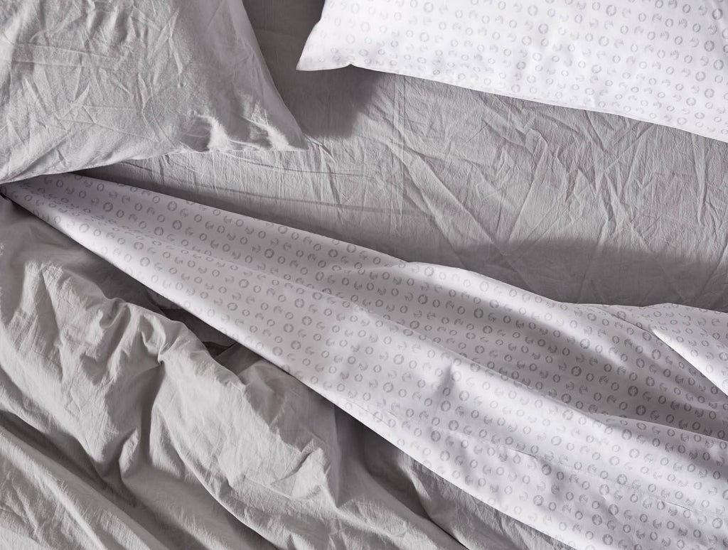 Organic Crinkled Percale Sheet Set Full Shadow X877