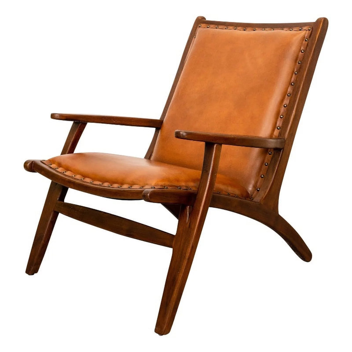 Cognac Tan Leather Armchair N908
