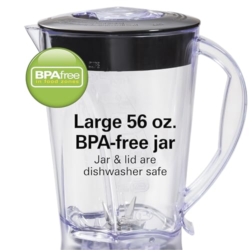 Black 56 Ounce 650W 10 Speed Countertop Blender Q801616