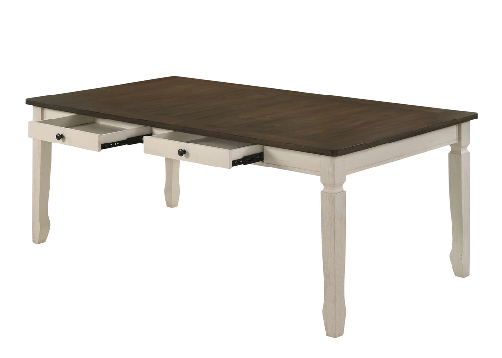 Weathered Oak Cream Dining Table U98116