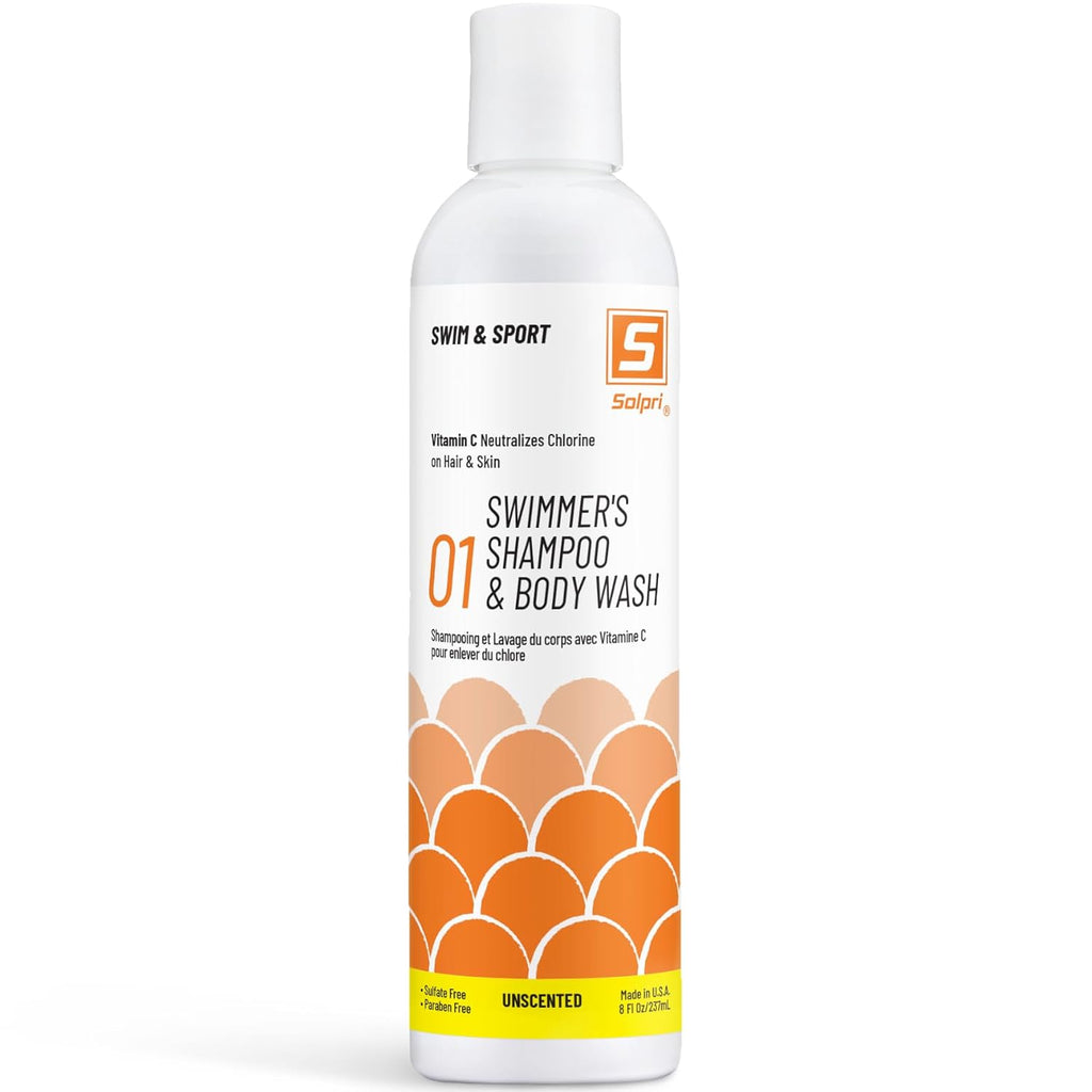 Unscented Chlorine Swim Shampoo and Body Wash with Vitamin C 8 Fl Oz L3445