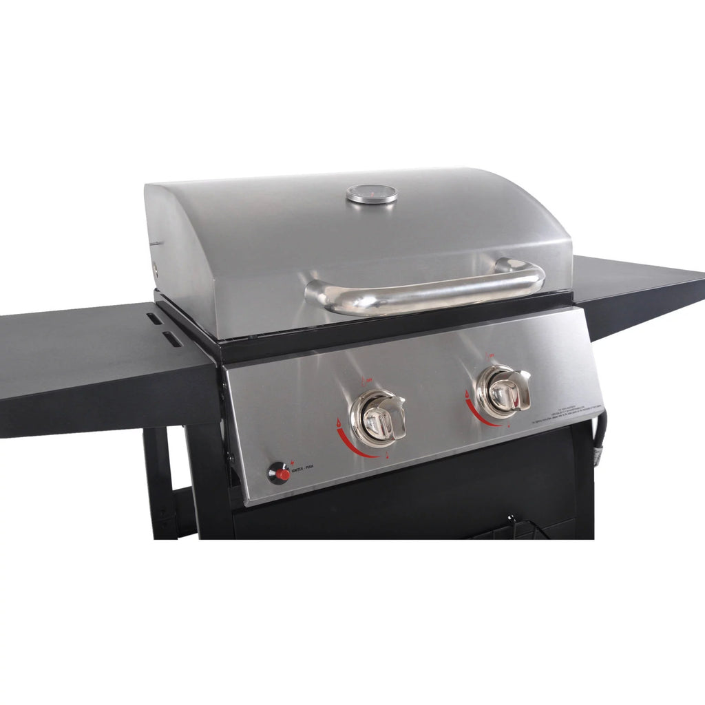 2-Burner Propane Gas Grill, Stainless and Black M7669