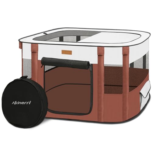 Black Small Foldable Pet Playpen with Carry Bag O937556