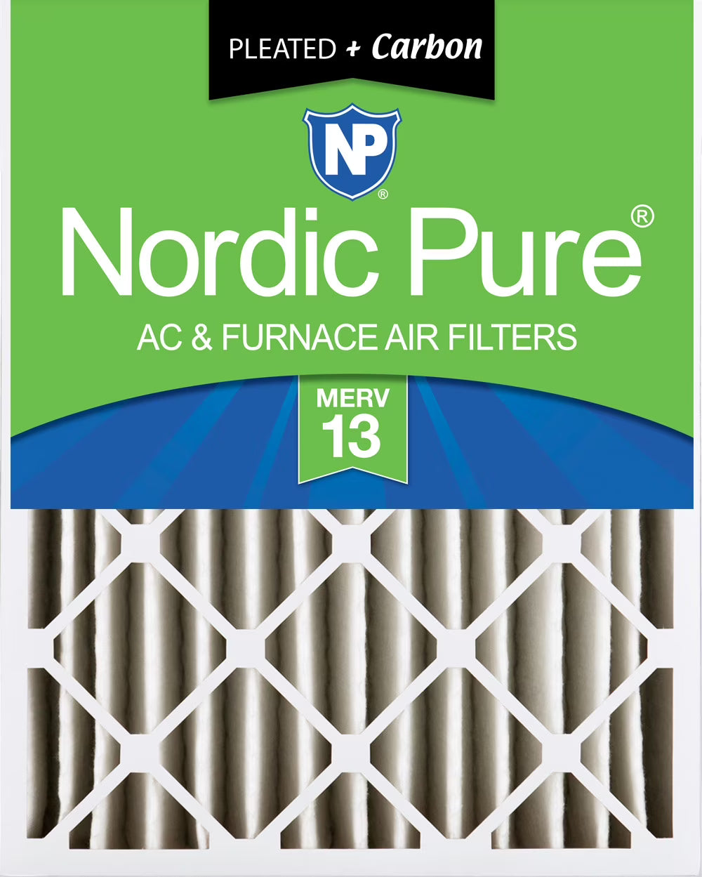 20x20x4 Pleated Air Filters MERV 13 Carbon 1 Pack T932353