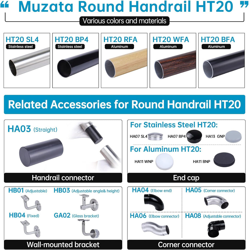Adjustable Handrail Brackets for Stair Railing System H92744