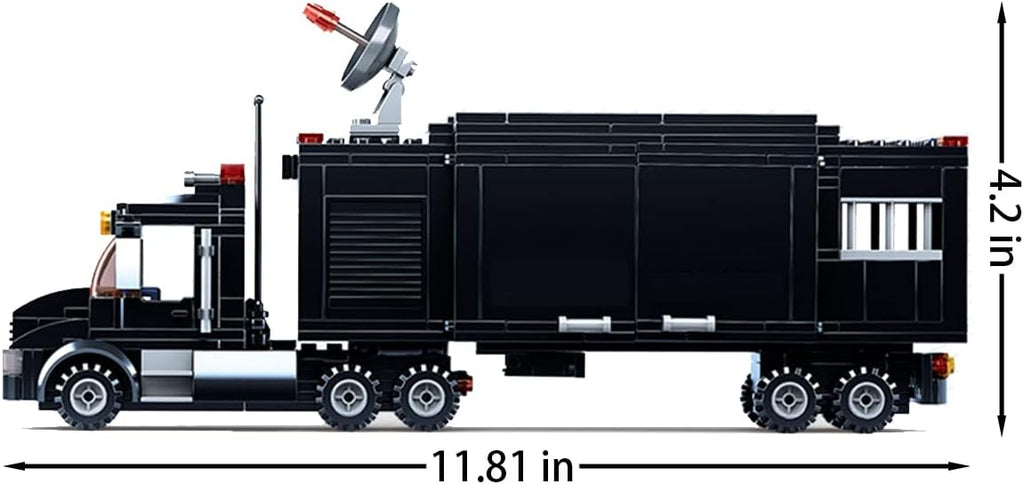 City Police Mobile Command Center Truck Building Blocks Car (540 PCS), City Police Station Building Sets, Model Toys Pack of 2 Y10264