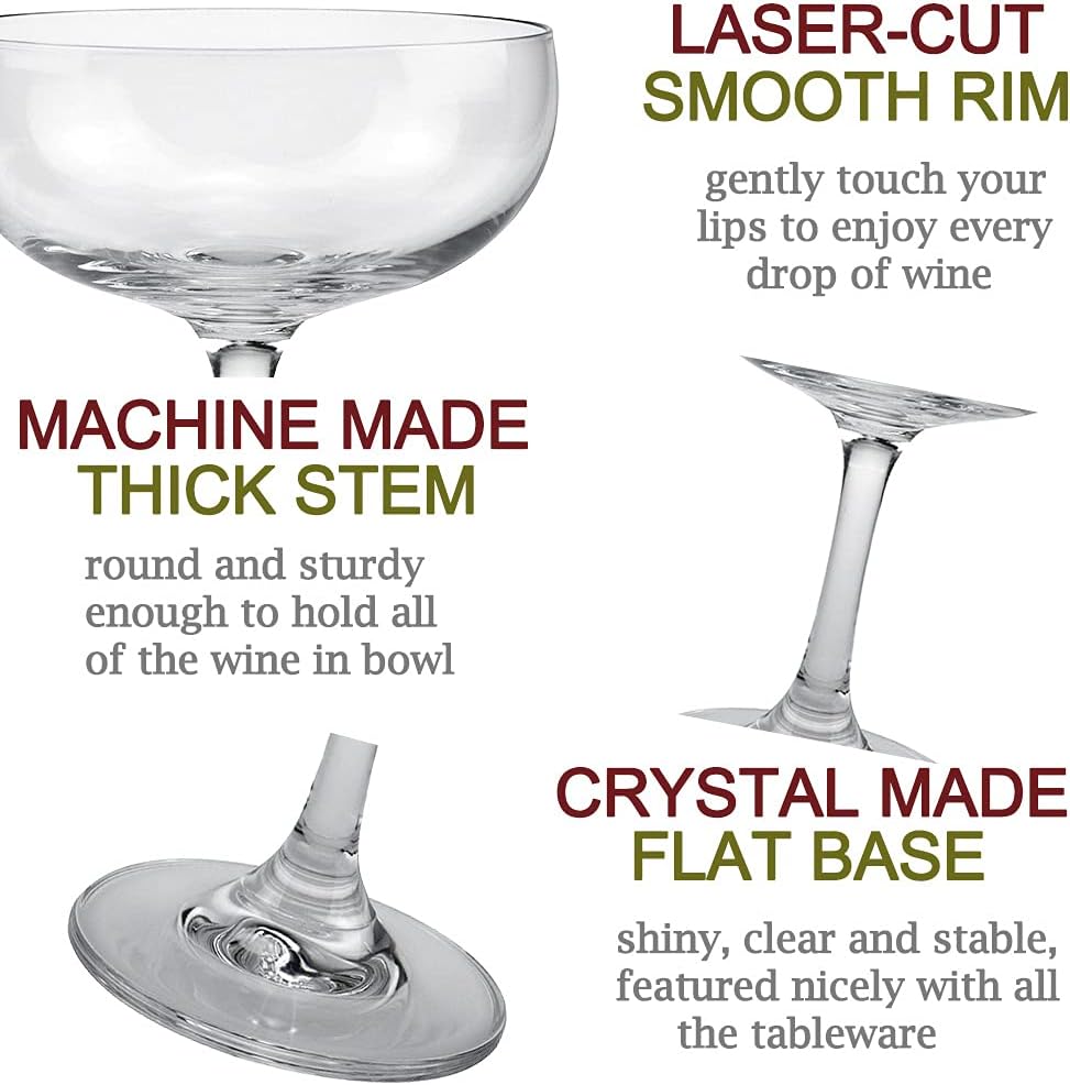 Champagne Coupe Glass Set of 2, Crystal, 7 oz J6475