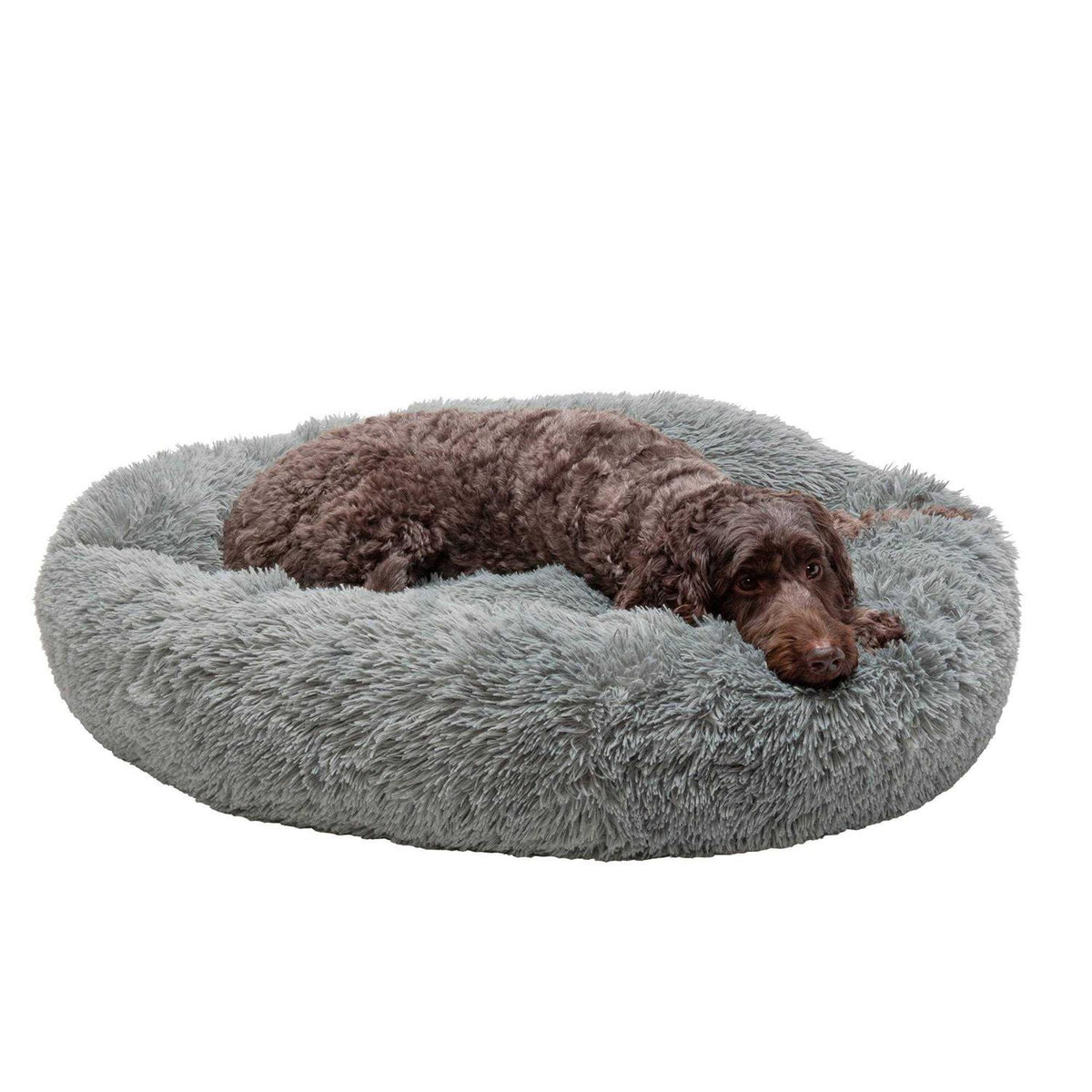 Long Fur Donut Dog Bed V11007