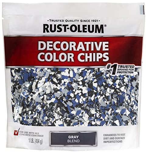 2.5 Car Kit Gray Garage Floor Coating with Gray Blend Decorative Color Chips S9765
