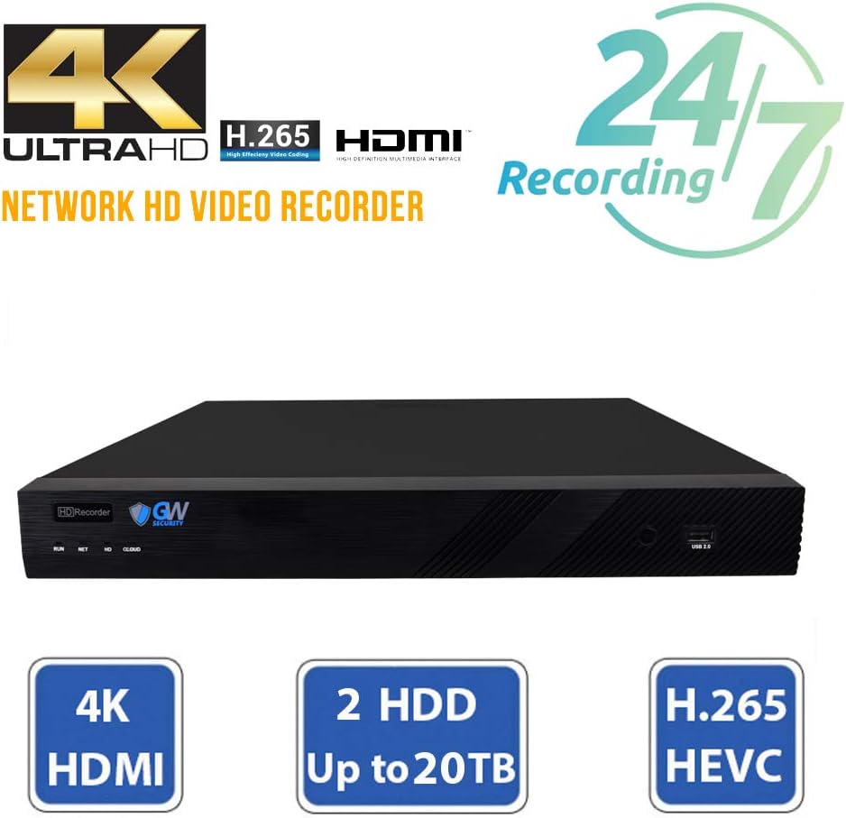 16 Channel 4K NVR 5MP Security Camera System with 4TB Hard Drive P6277