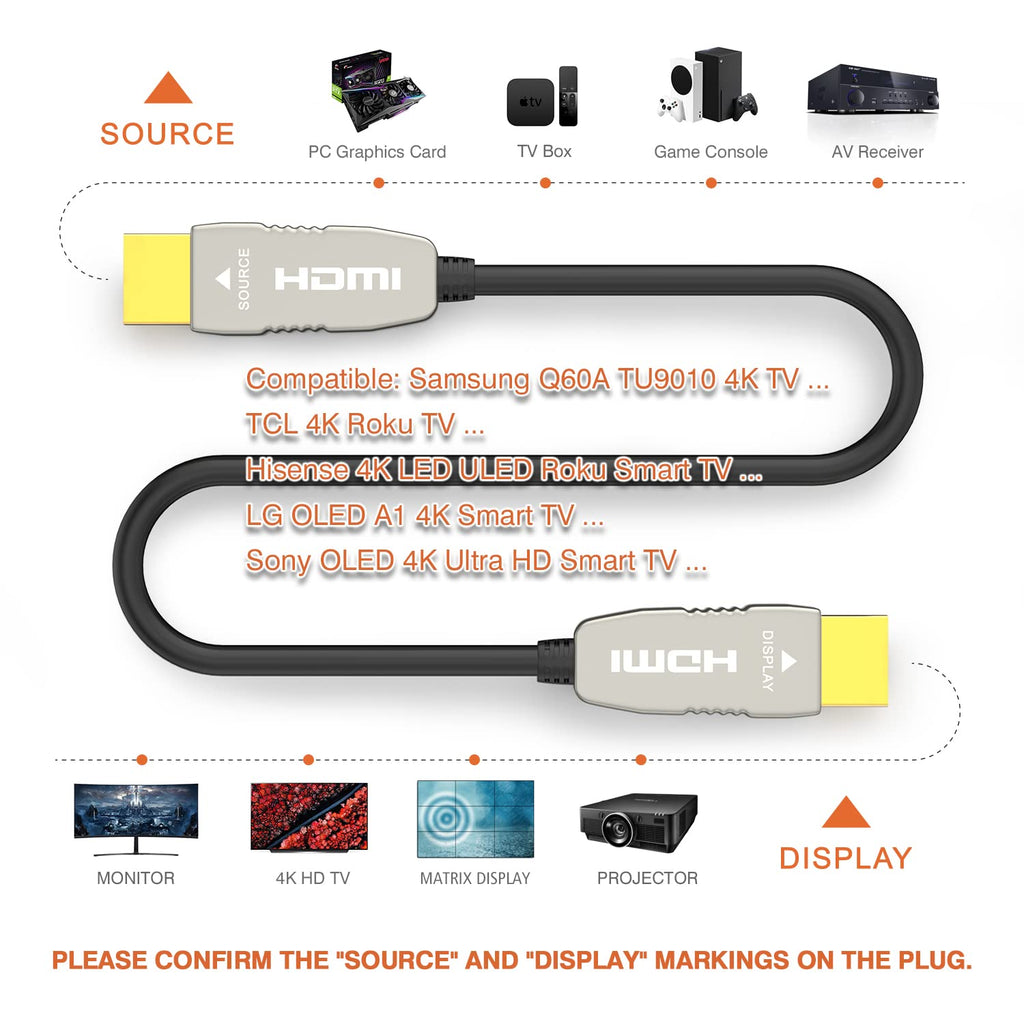 4K60HZ HDR 100 feet Fiber HDMI Cable M721602