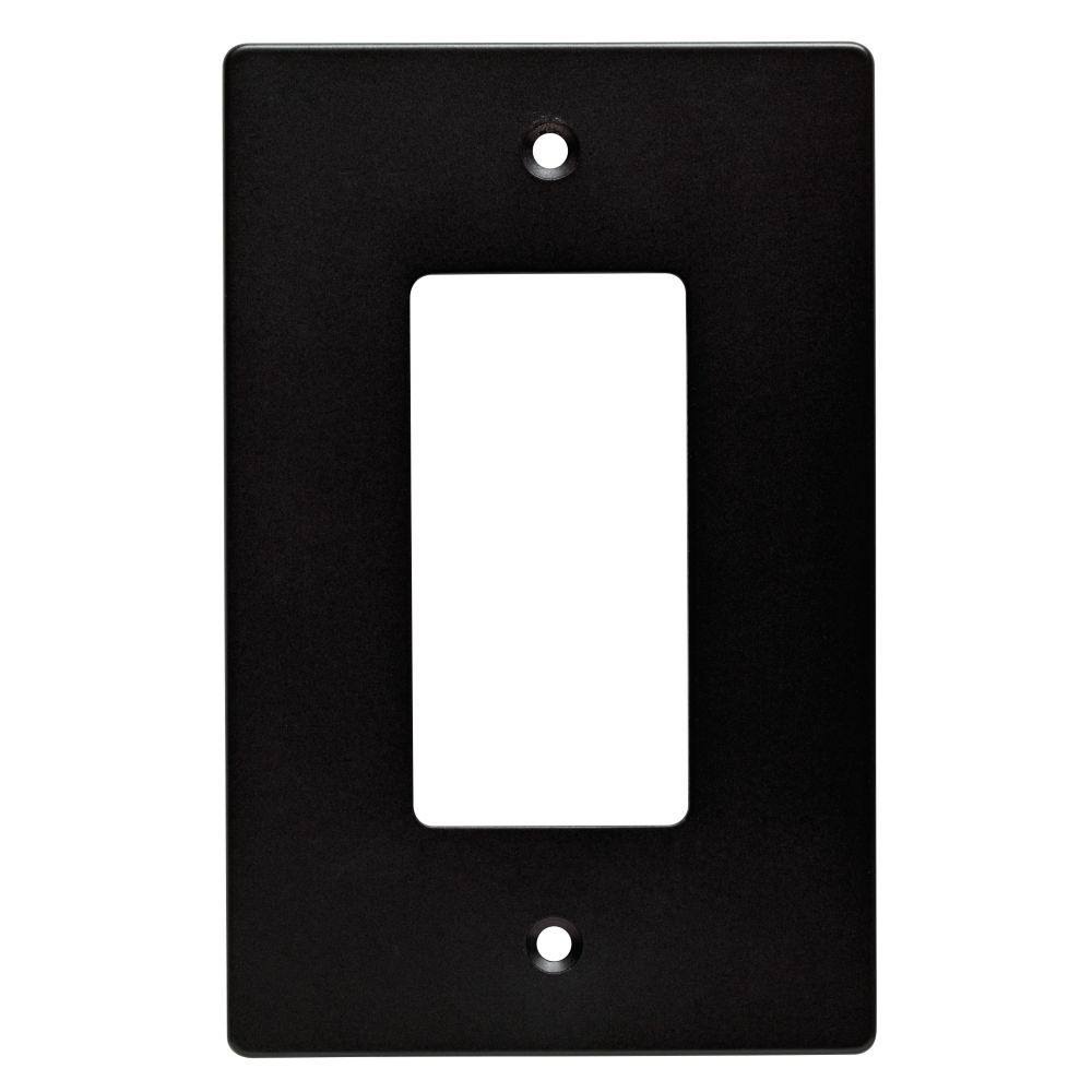 Matte Black Single Rocker Switch Plate (25-Pack) Z146681