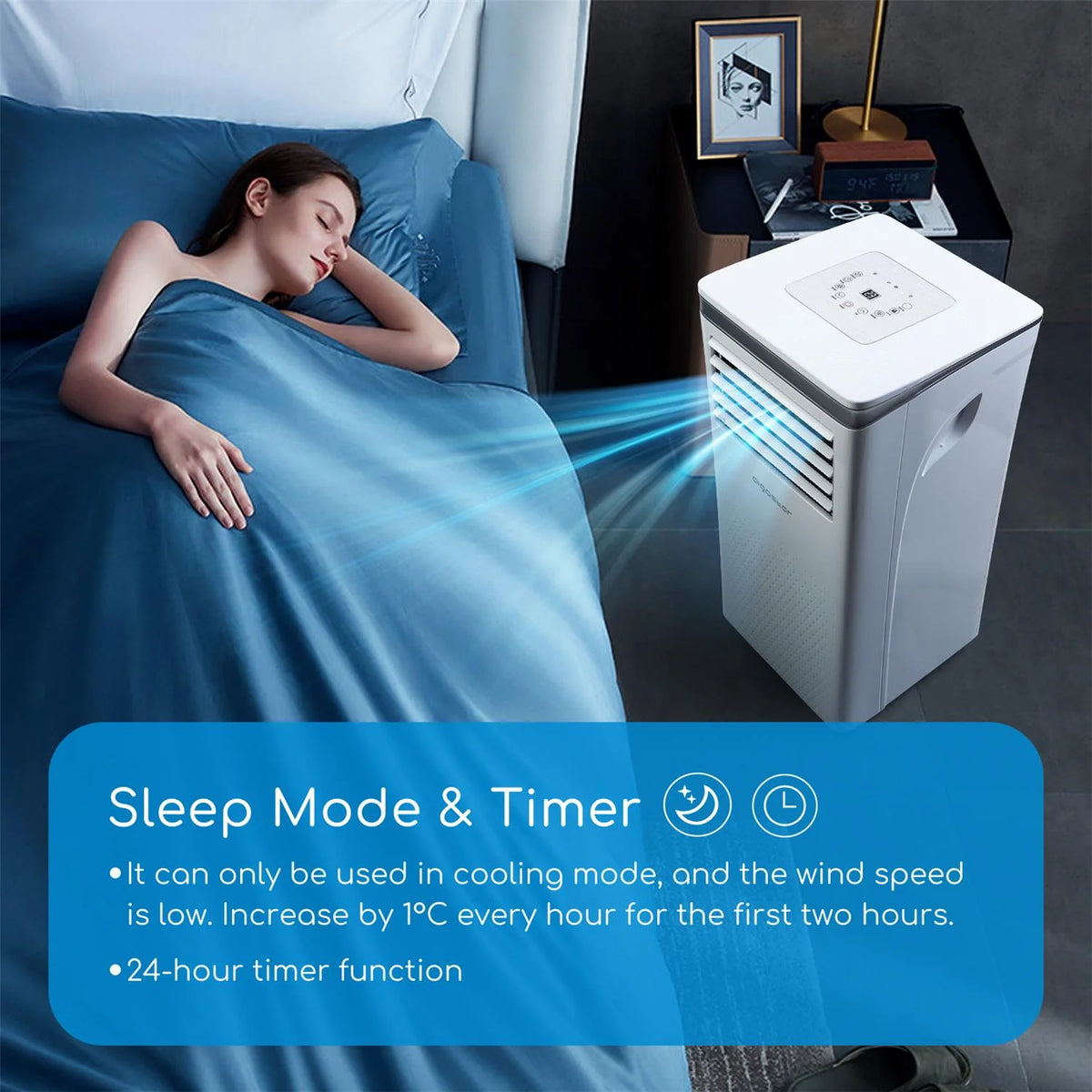 10000 BTU 3-in-1 Portable Air Conditioner with Remote Control and Window Kit I561