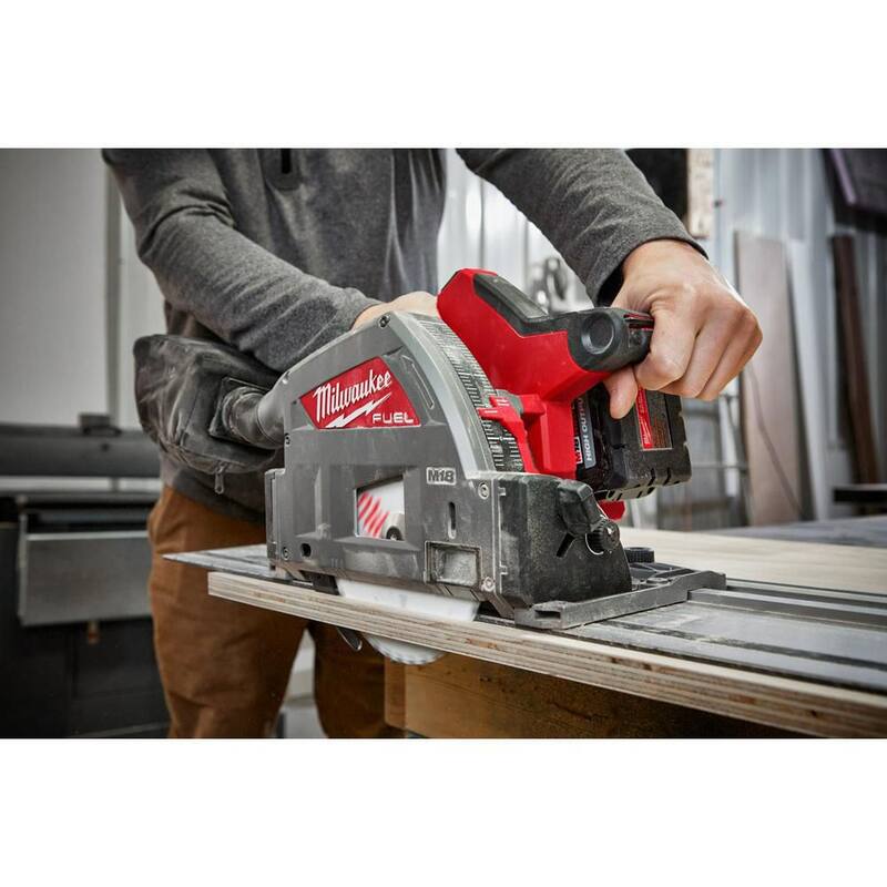 18V Cordless Brushless Plunge Cut Track Saw with Guide Rail and Track Clamps E843