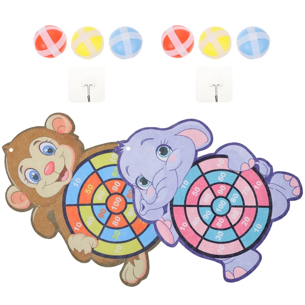 Kids Dart Board Game Sticky Balls Indoor Cartoon O846426