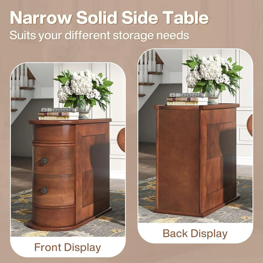 Narrow 2-Drawer End Table M8110