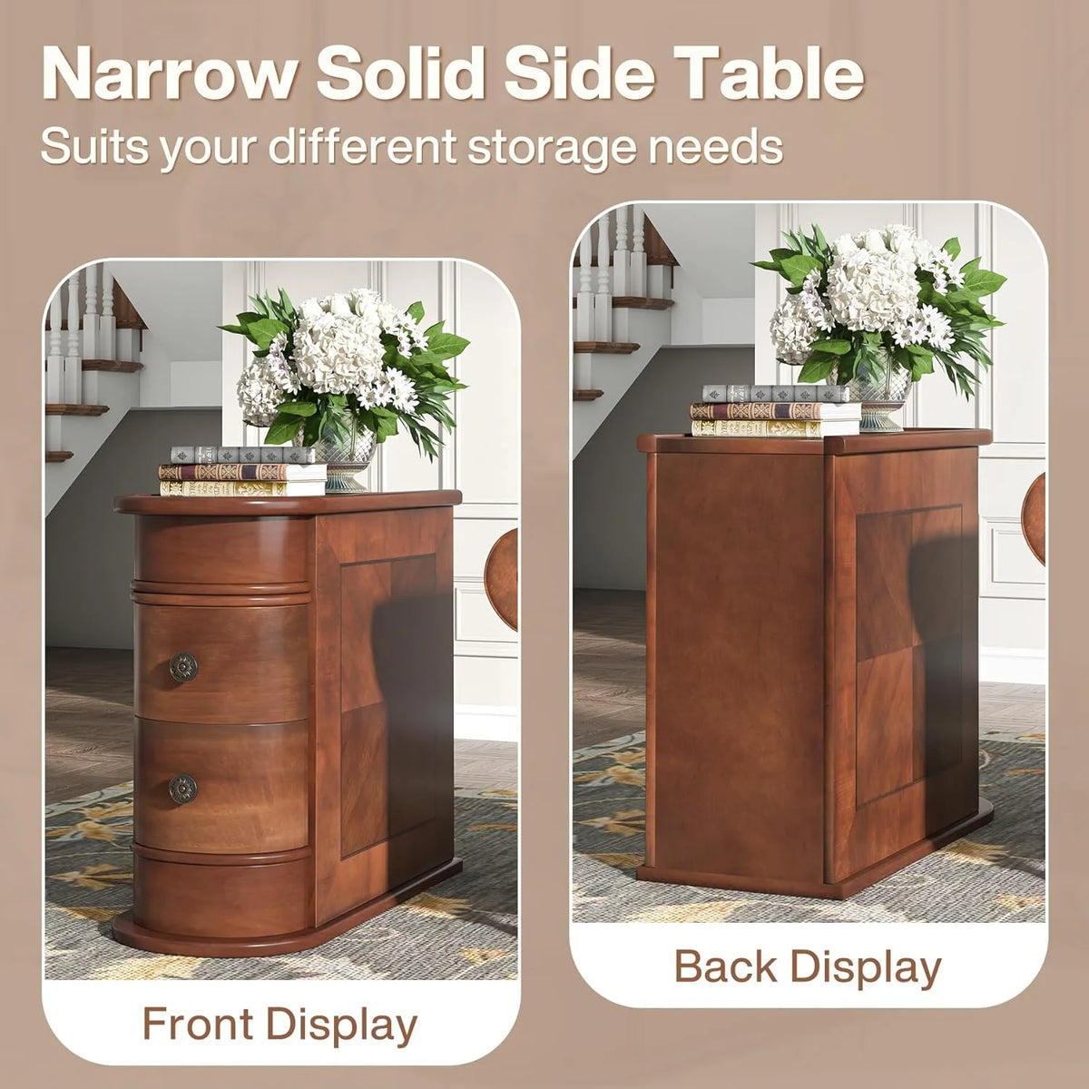 Narrow 2-Drawer End Table M8110