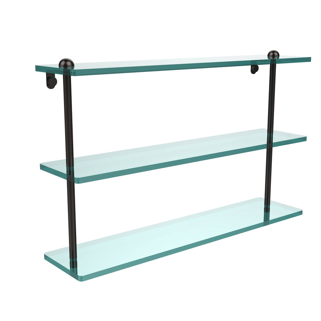 22 inch Triple Tiered Glass Shelf Oil Rubbed Bronze D990861