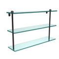 22 inch Triple Tiered Glass Shelf Oil Rubbed Bronze D990861
