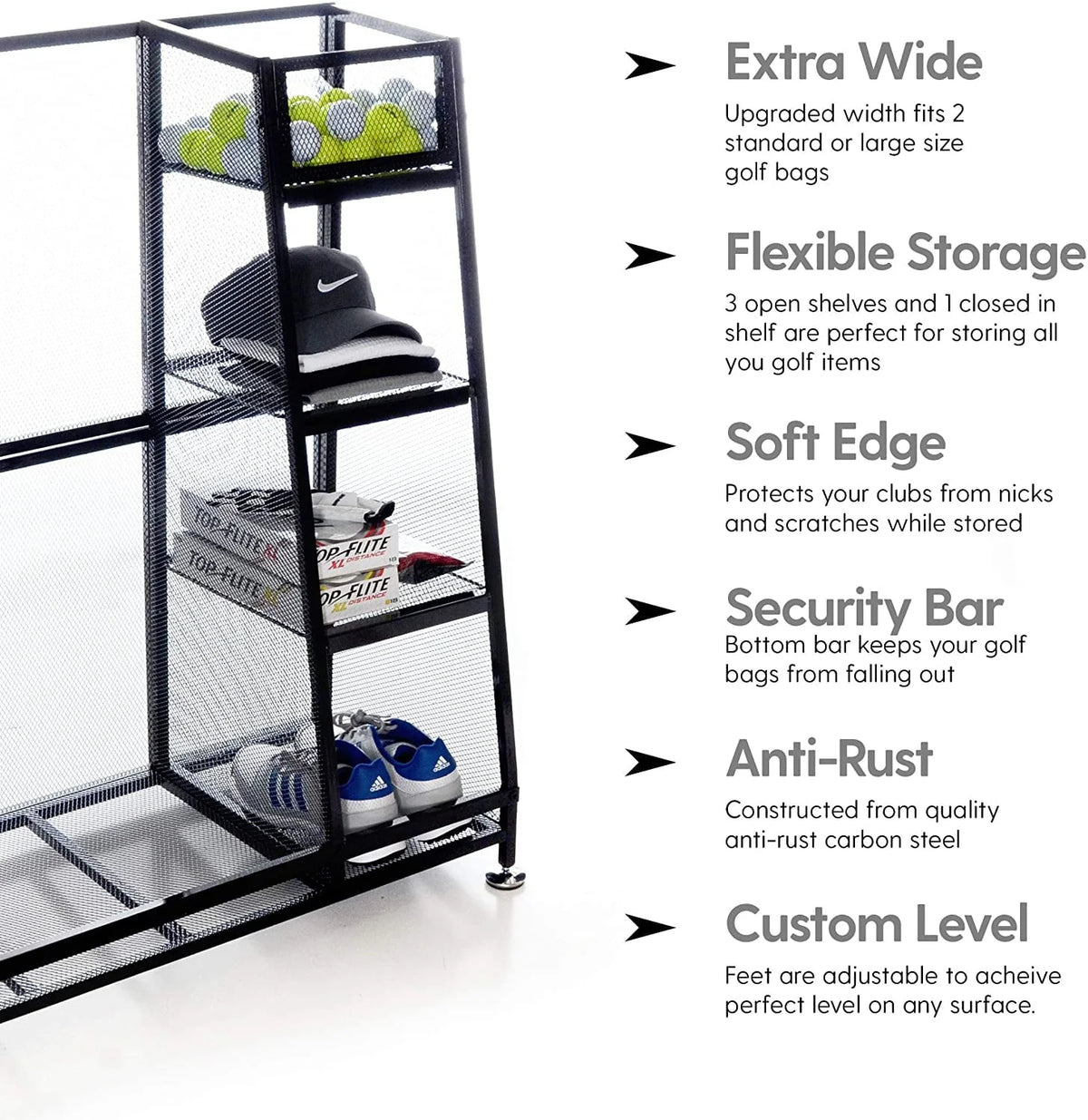 Golf Organizer Storage Rack W9016