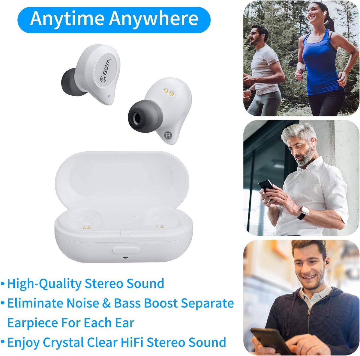 White Pack of 2 Wireless Earbuds F813181