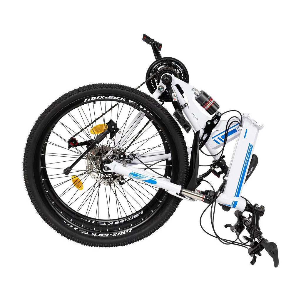 26 Mountain Folding Bike 21-speed Blue & White O224
