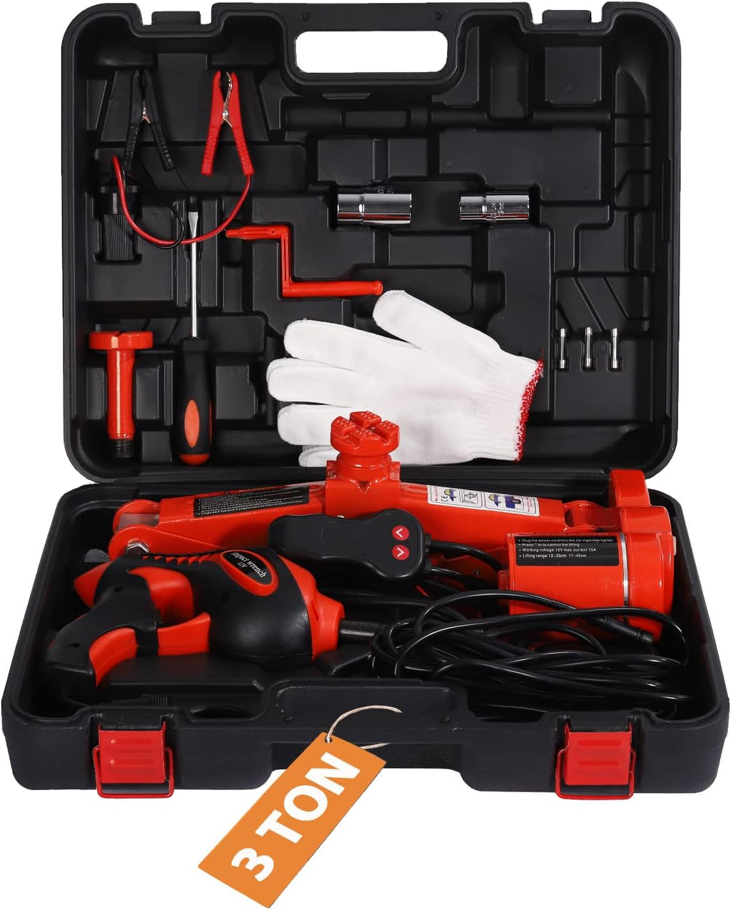 3 Ton Electric Car Floor Jack with Electric Wrench and Tire Inflator Pump H17739