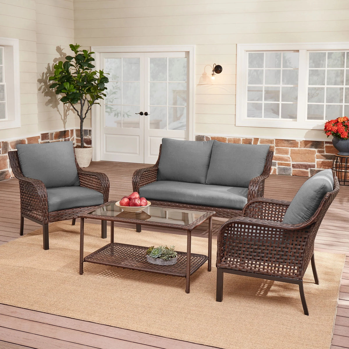Blue 4 Piece Conversation Set G91159