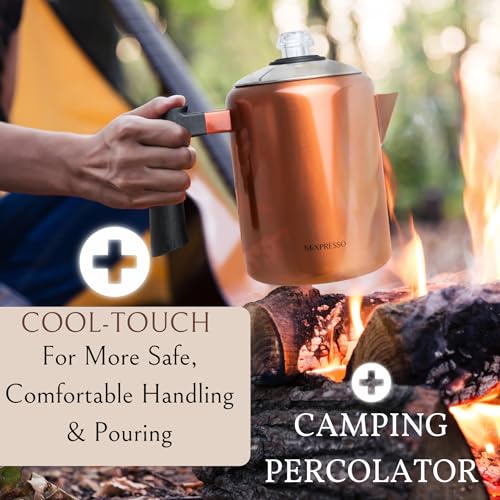 52 oz 12 Cup Stainless Steel Coffee Percolator V914