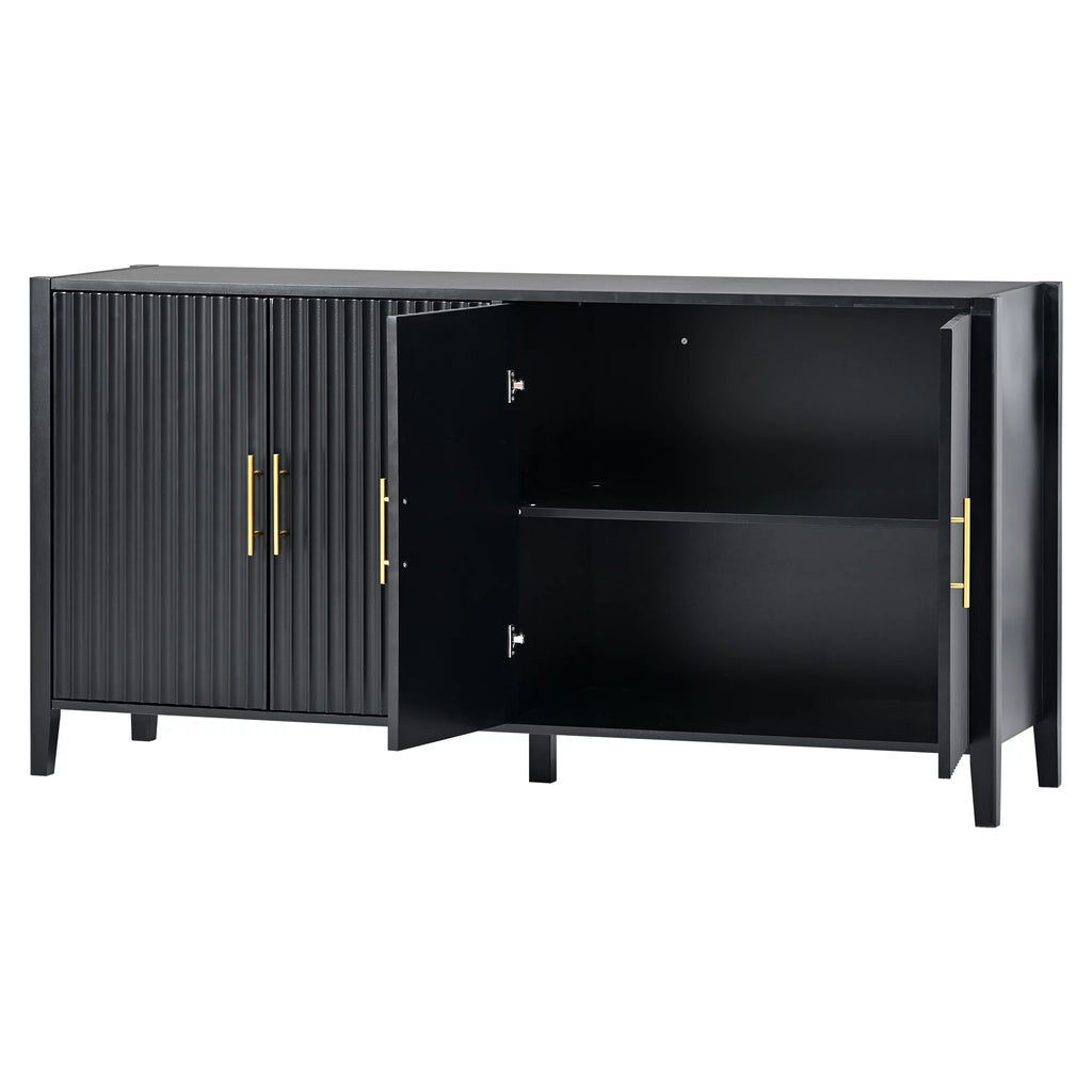 Black Wooden Accent Cabinet F256