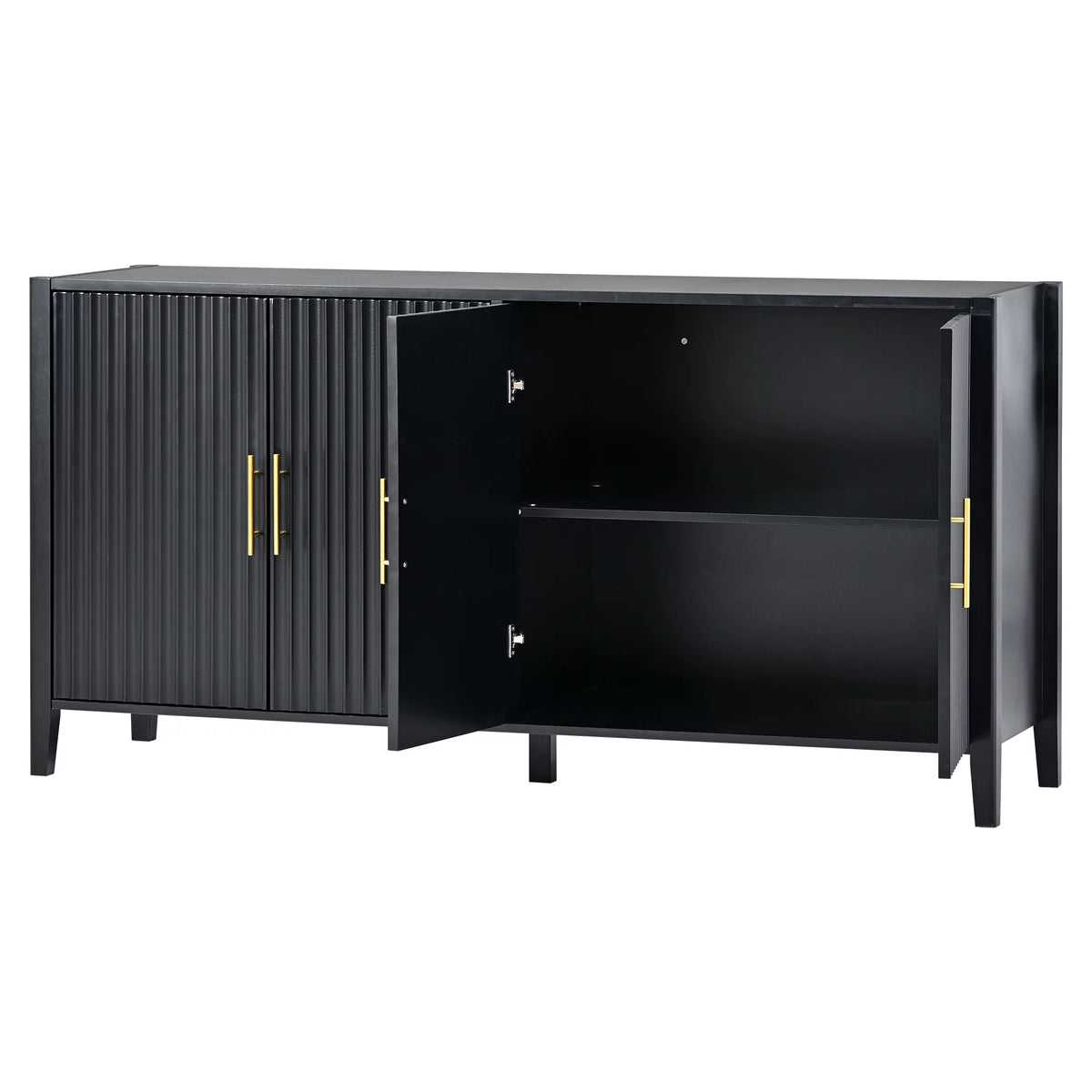 Black Wooden Accent Cabinet F256