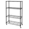 Black 4-Tier Steel Wire Shelving Unit Q41684