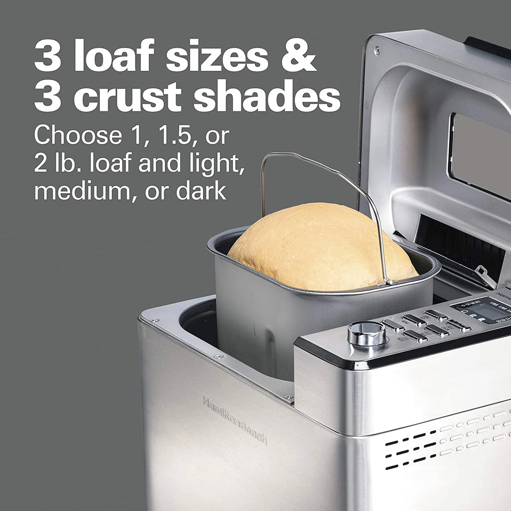 Bread Maker Machine with Auto Fruit and Nut Dispenser, 2 lb. Loaf Capacity, 14 Programmable Settings Z34081