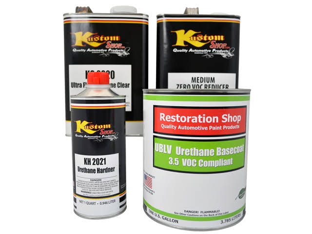 Cosmic Blue Metallic Low VOC Urethane Basecoat Clearcoat Car Paint Complete Gallon Kit D77065
