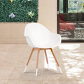 2pc Eucalyptus Patio Dining Armchair Set B637779